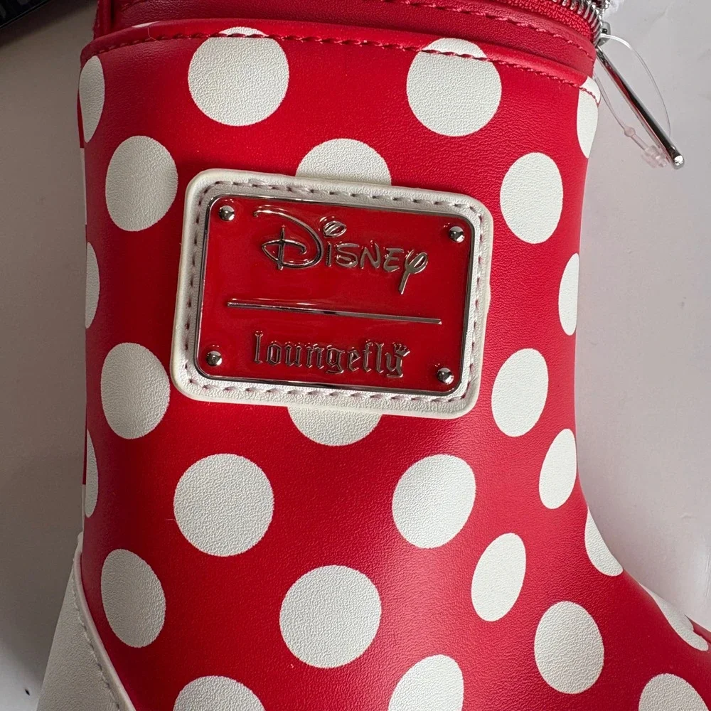 Loungefly Disney Minnie Cosplay Stocking Crossbody Bag Minnie Mouse Red Dots NEW